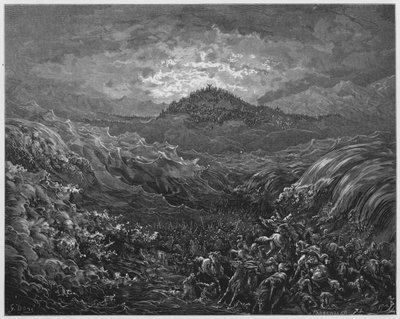 Los egipcios ahogados en el Mar Rojo de Gustave Dore
